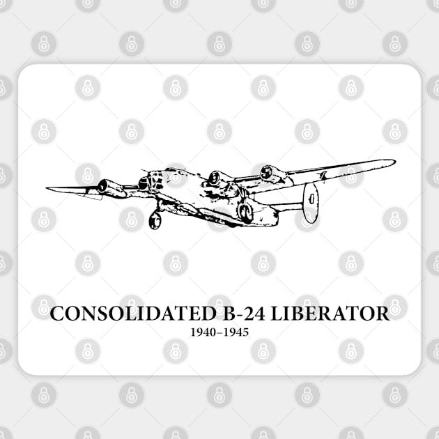 Consolidated B-24 Liberator WWII American Heavy Bomber Magnet by Lakeric